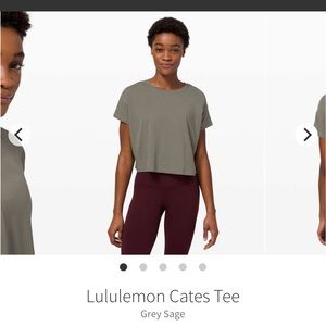 Lululemon Cates Tee Grey Sage
